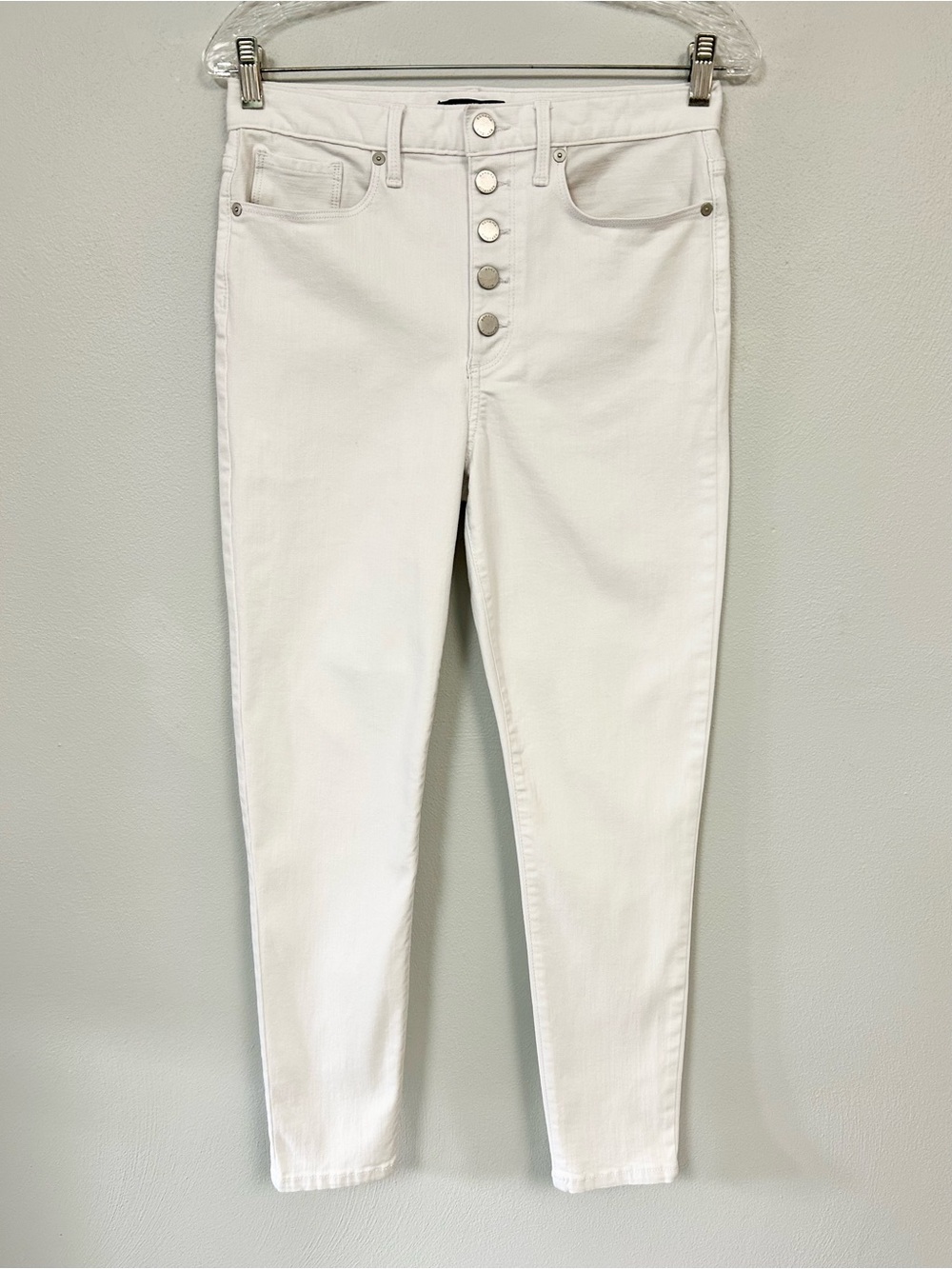 BANANA REPUBLIC 🦴 High Rise Skinny Jeans - Button Fly - White - Size 29